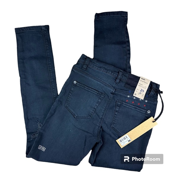 Ksubi Denim - NWT KSUBI "Hi and Wasted" High Rise Black Distressed Skinny Jean Size 25